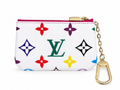 White Multi Color Coin Pouch