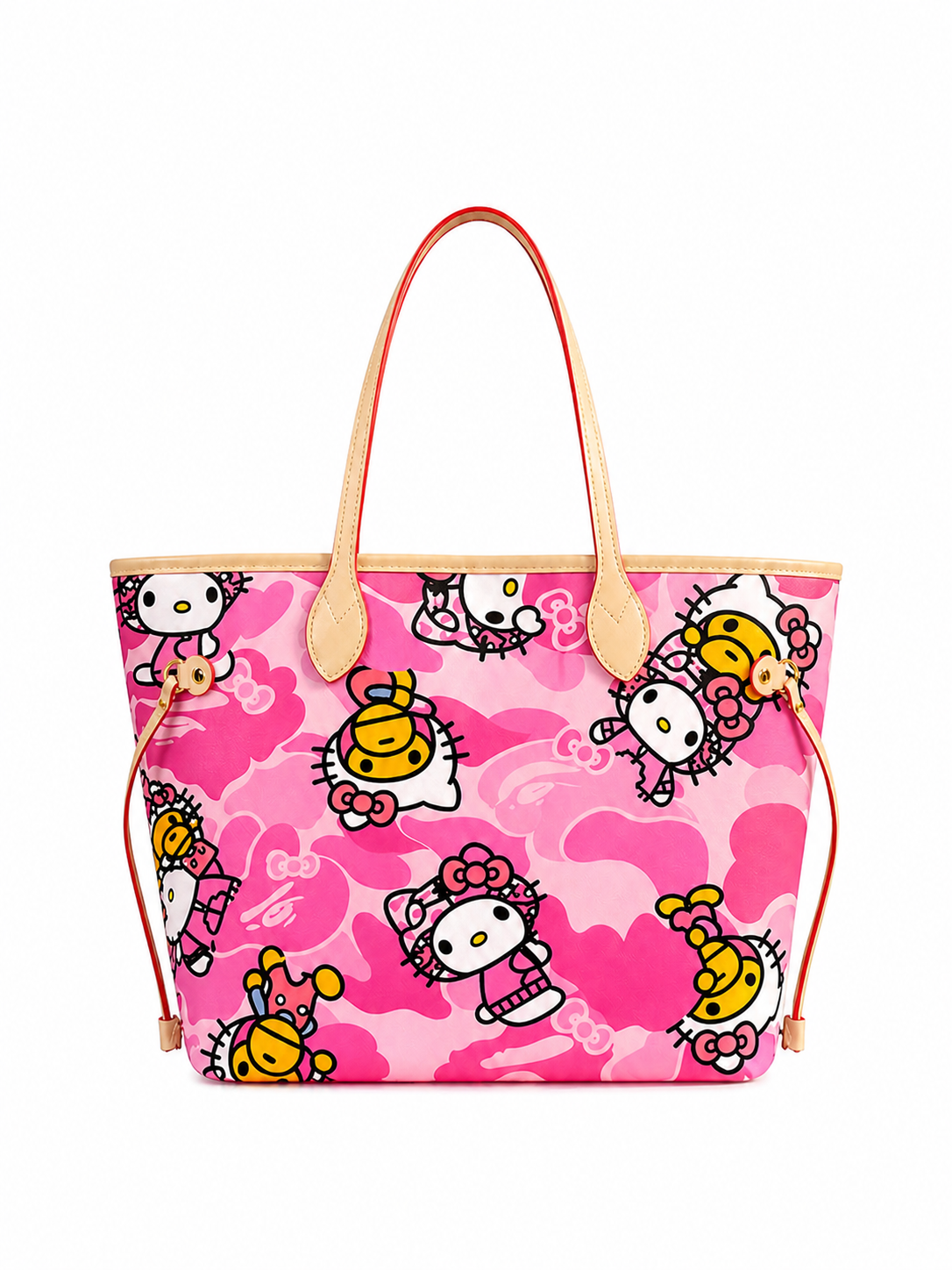 Pink camo kitty tote